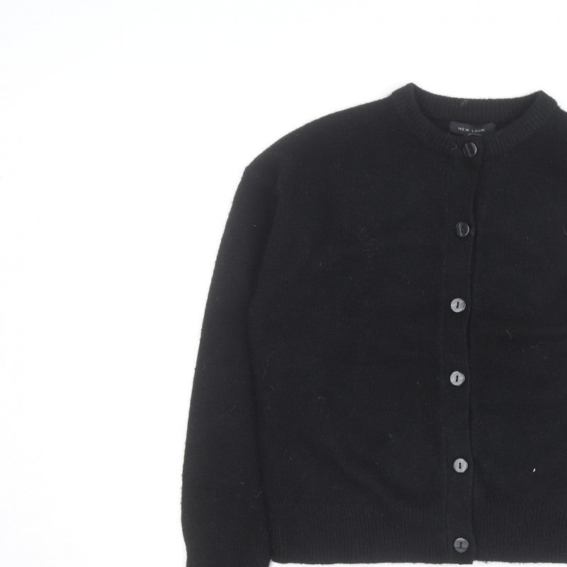 New Look Men’s Black S Button-Up Cardigan Knit Jumper