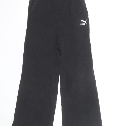 Puma Boys Black Sweatpants 8 Years Regular Fit Fleece Activewear Trousers