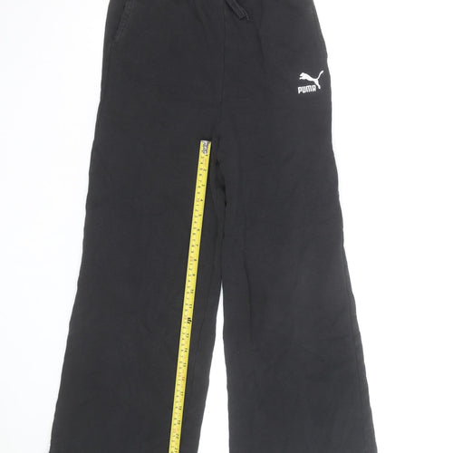 Puma Boys Black Sweatpants 8 Years Regular Fit Fleece Activewear Trousers