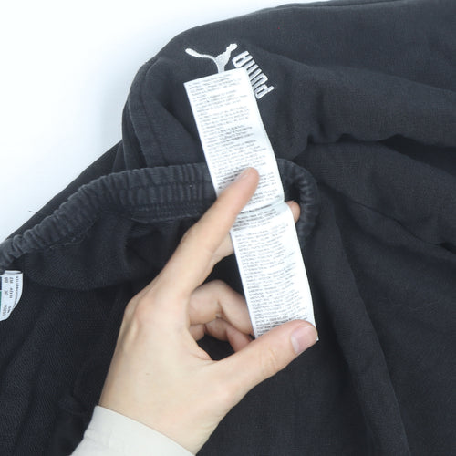 Puma Boys Black Sweatpants 8 Years Regular Fit Fleece Activewear Trousers