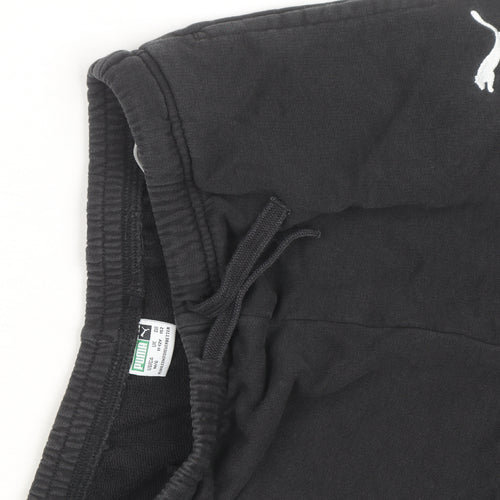 Puma Boys Black Sweatpants 8 Years Regular Fit Fleece Activewear Trousers