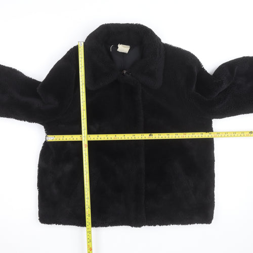 Sud Express Women’s Black Faux Fur Bomber Jacket Size S