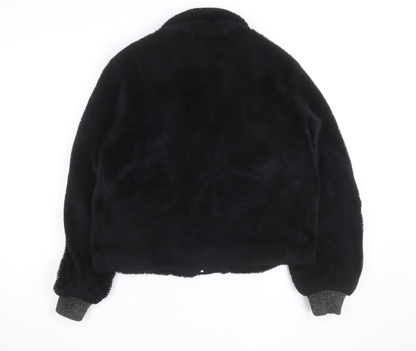 Sud Express Women’s Black Faux Fur Bomber Jacket Size S