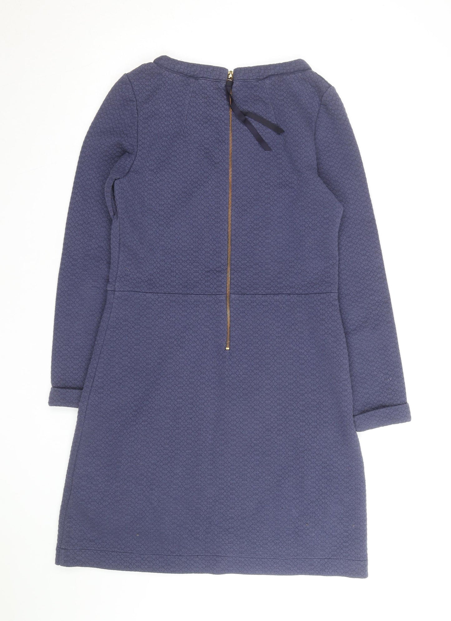 Boden Women Blue Size 10 Shift Knee Length Long Sleeve Dress