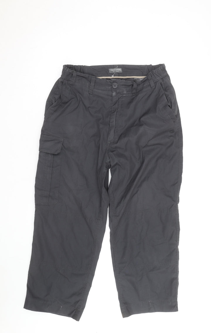Craghoppers Men's Black Cargo Trousers 2XS Regular Fit Outdoor