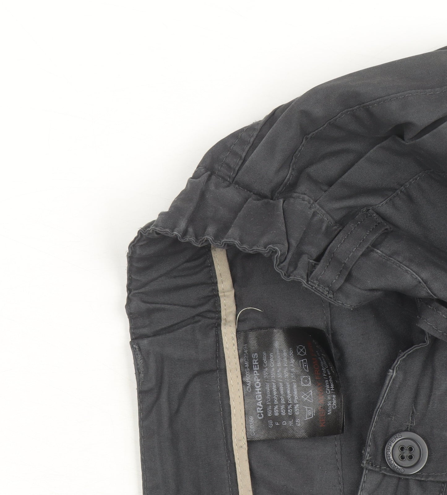 Craghoppers Men's Black Cargo Trousers 2XS Regular Fit Outdoor