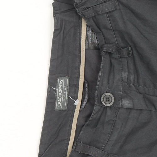 Craghoppers Men's Black Cargo Trousers 2XS Regular Fit Outdoor