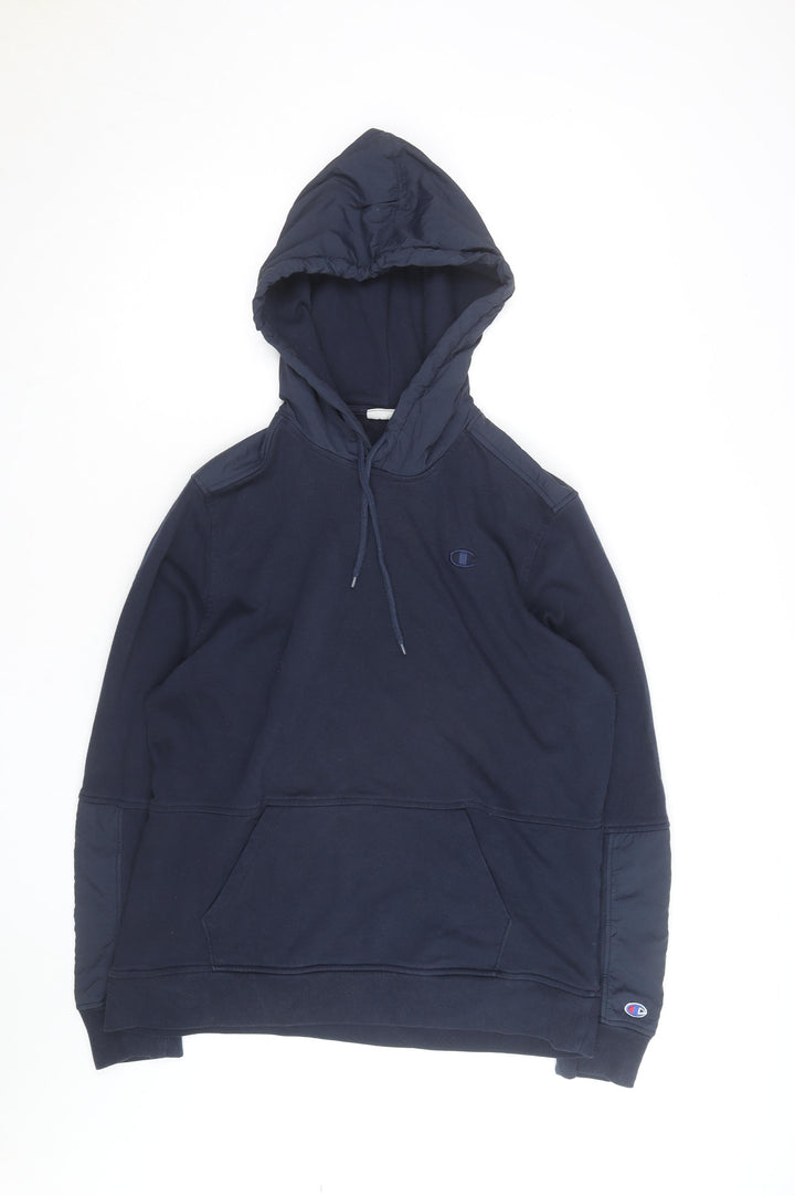 Champion Men's Blue Pullover Hoodie L Hooded Fleece Sweatshirt