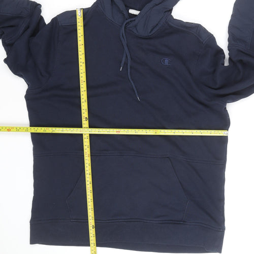 Champion Men's Blue Pullover Hoodie L Hooded Fleece Sweatshirt