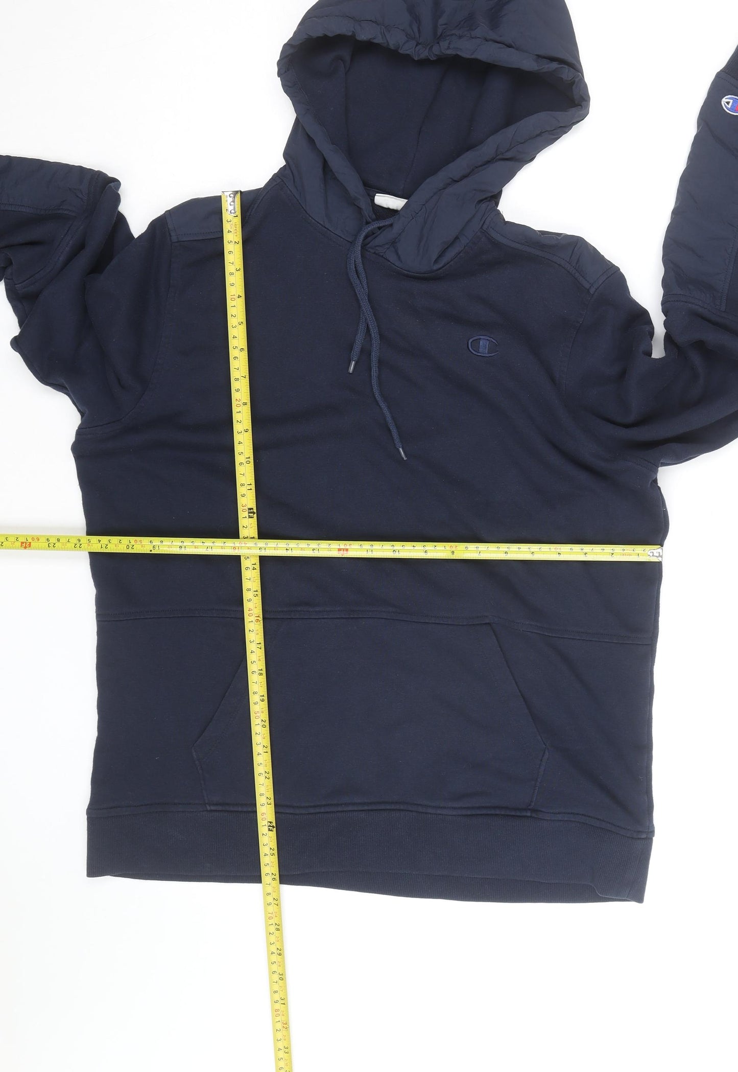 Champion Men's Blue Pullover Hoodie L Hooded Fleece Sweatshirt