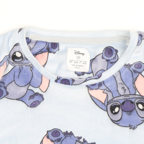 Disney Girls Blue Stitch Jumper Medium UK 12-14 Pullover Fleece