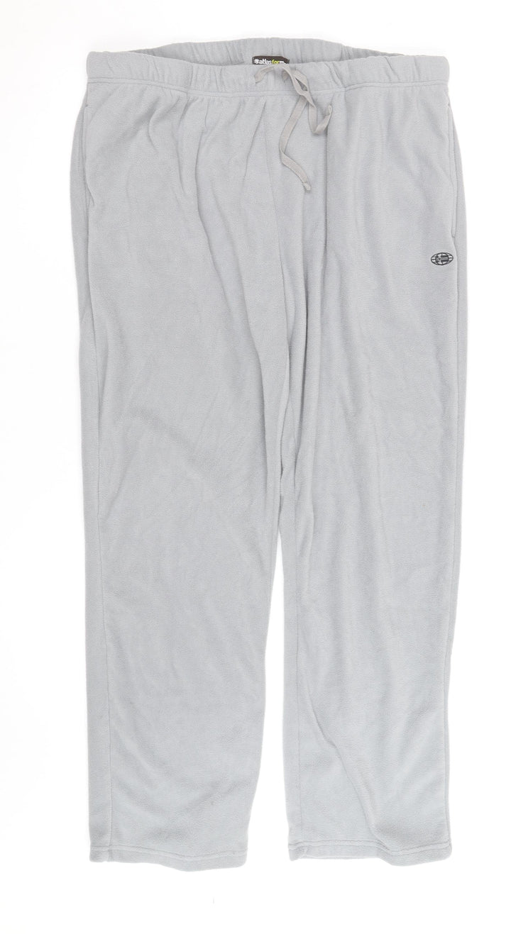 Atlas For Men Grey Fleece Sweatpants Mens 2XL Relaxed Fit Trousers