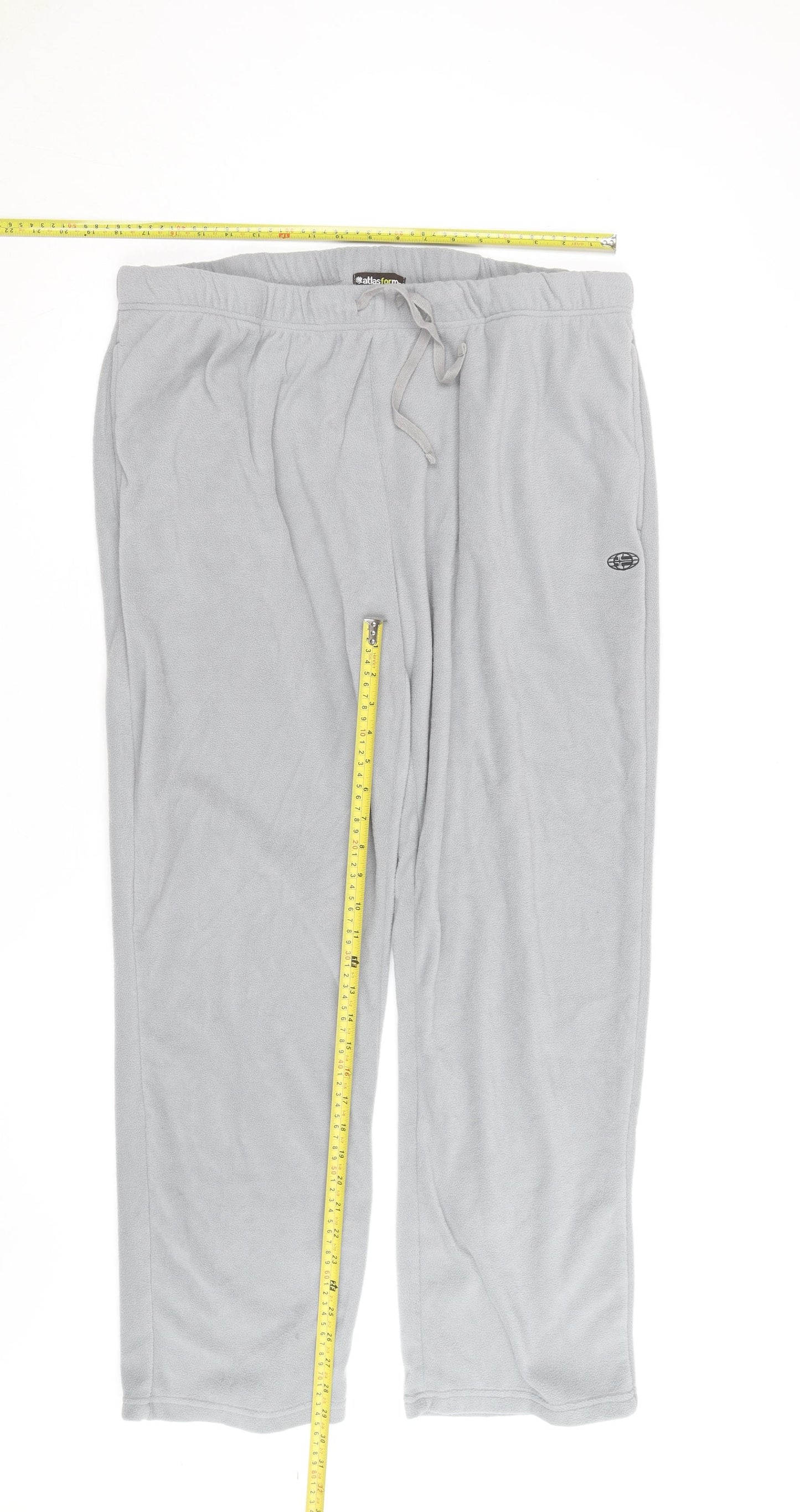 Atlas For Men Grey Fleece Sweatpants Mens 2XL Relaxed Fit Trousers