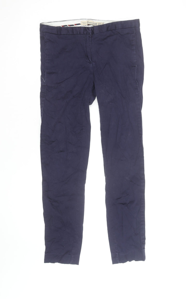 Marks and Spencer Women Blue Chino Slim Trousers Size 12