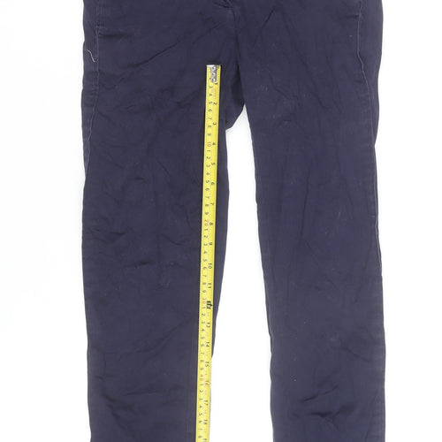 Marks and Spencer Women Blue Chino Slim Trousers Size 12