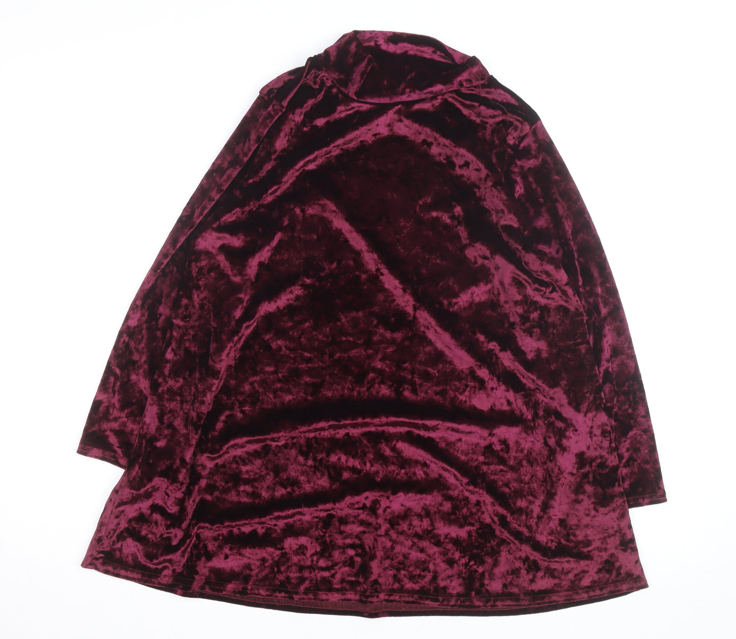 Nicole Collection Women’s Purple Velvet Roll Neck Shift Dress S