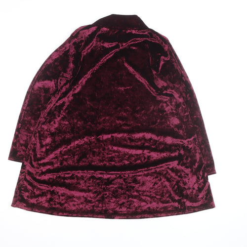Nicole Collection Women’s Purple Velvet Roll Neck Shift Dress S