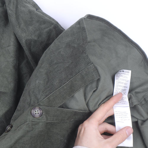 Joules Women Green Corduroy Shirt Dress Size 12 Long Sleeve Casual