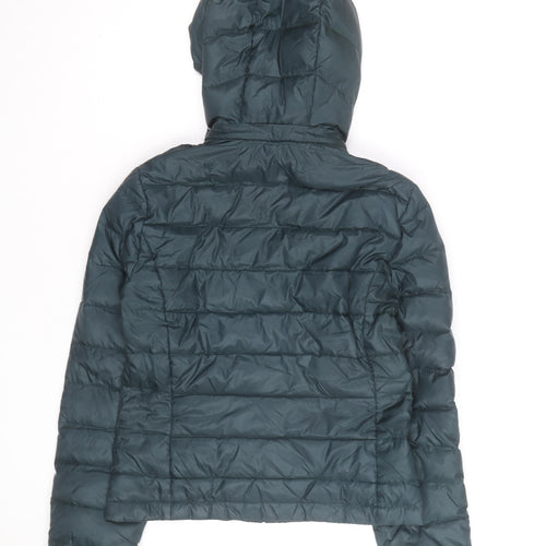 Jack Wills Womens Green Size 10 Hooded Puffer Jacket