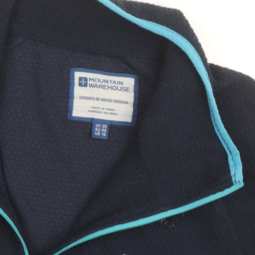 Mountain Warehouse Women’s Navy 1/4 Zip Fleece Sweatshirt UK 20
