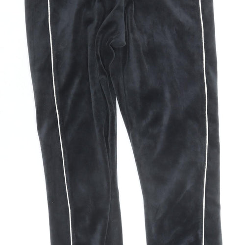 Nike Womens Black Velour Side Stripe Leggings S