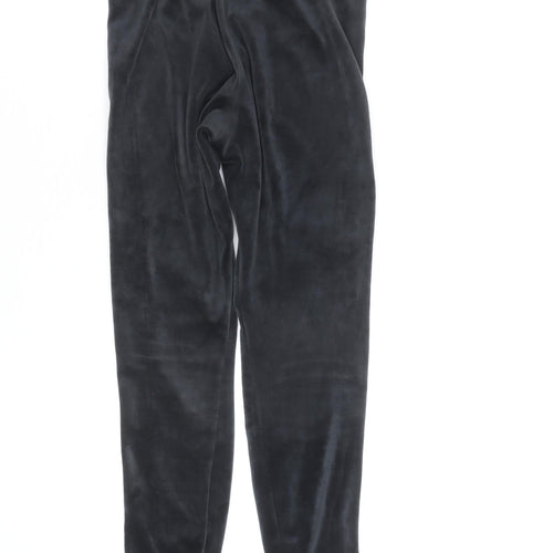 Nike Womens Black Velour Side Stripe Leggings S