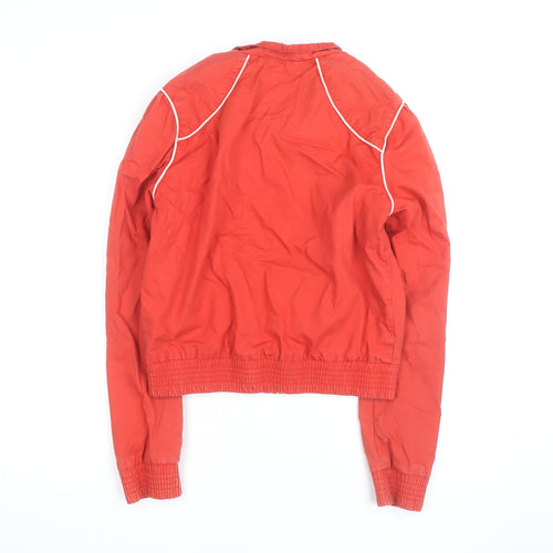 Esprit Women's Red Bomber Jacket Size 10 Lightweight Zip Up