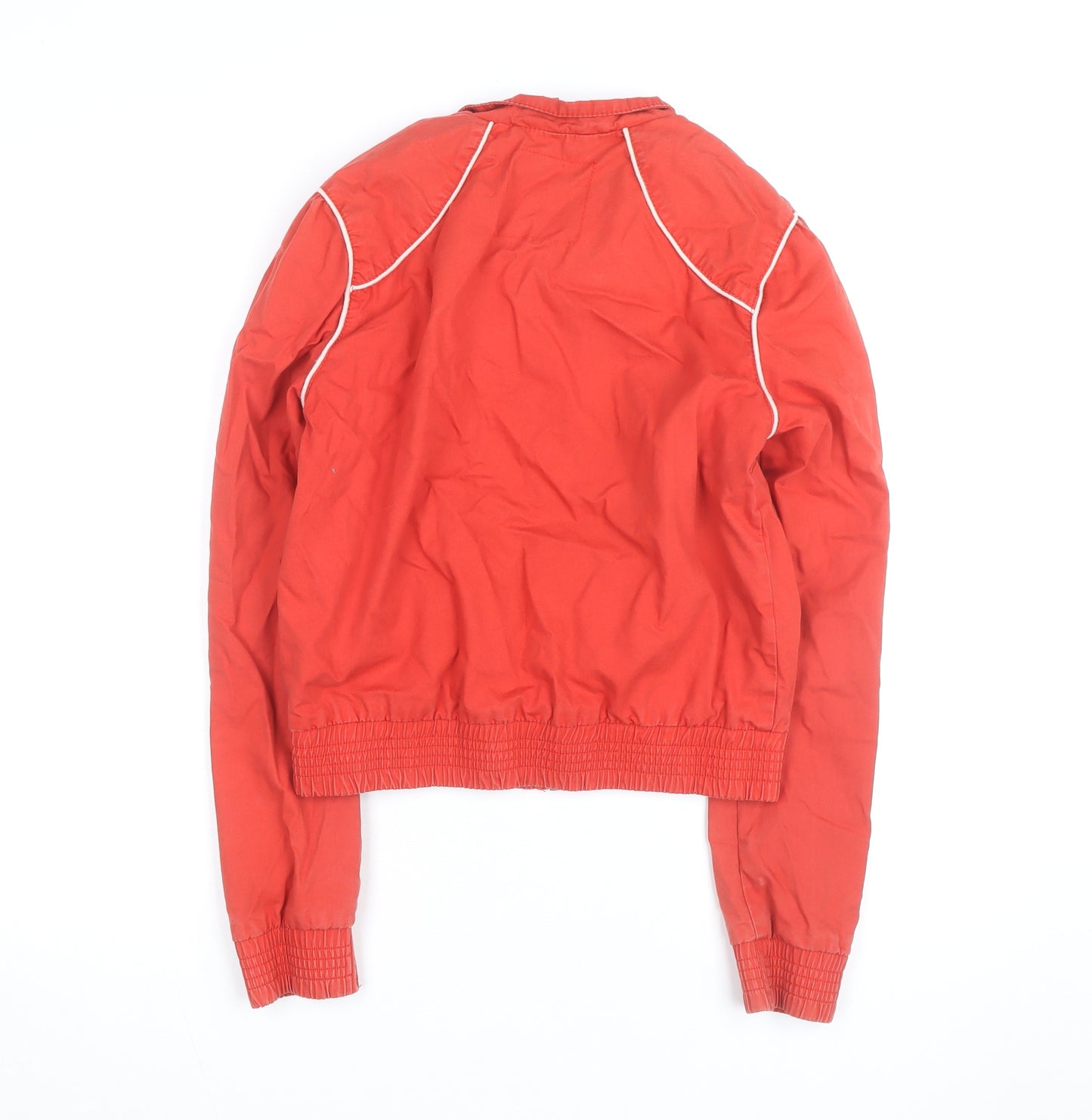 Esprit Women's Red Bomber Jacket Size 10 Lightweight Zip Up
