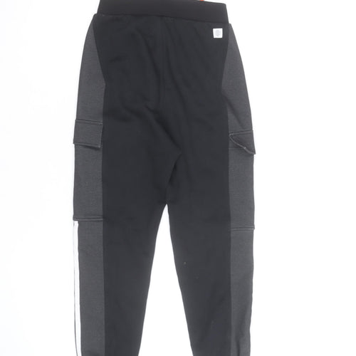Adidas Boys Black Jogger Fleece Activewear Trousers 10 Years