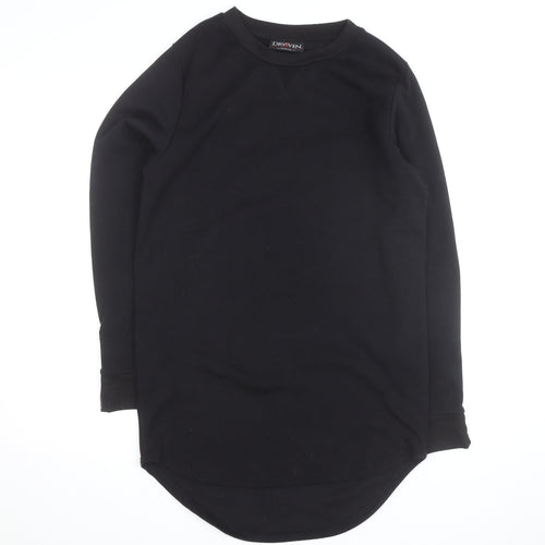 Draven Men's Black Crew Neck Pullover Sweatshirt Medium Zip Detail