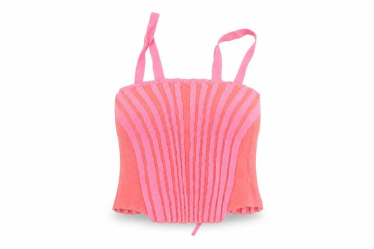 XXX Girls Pink Striped Knit Tank Top Size L Cotton Blend Summer Vest