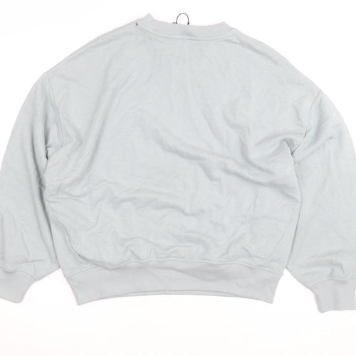 Marks and Spencer Goodmove Women Blue Cotton Crew Neck Sweatshirt Size 10