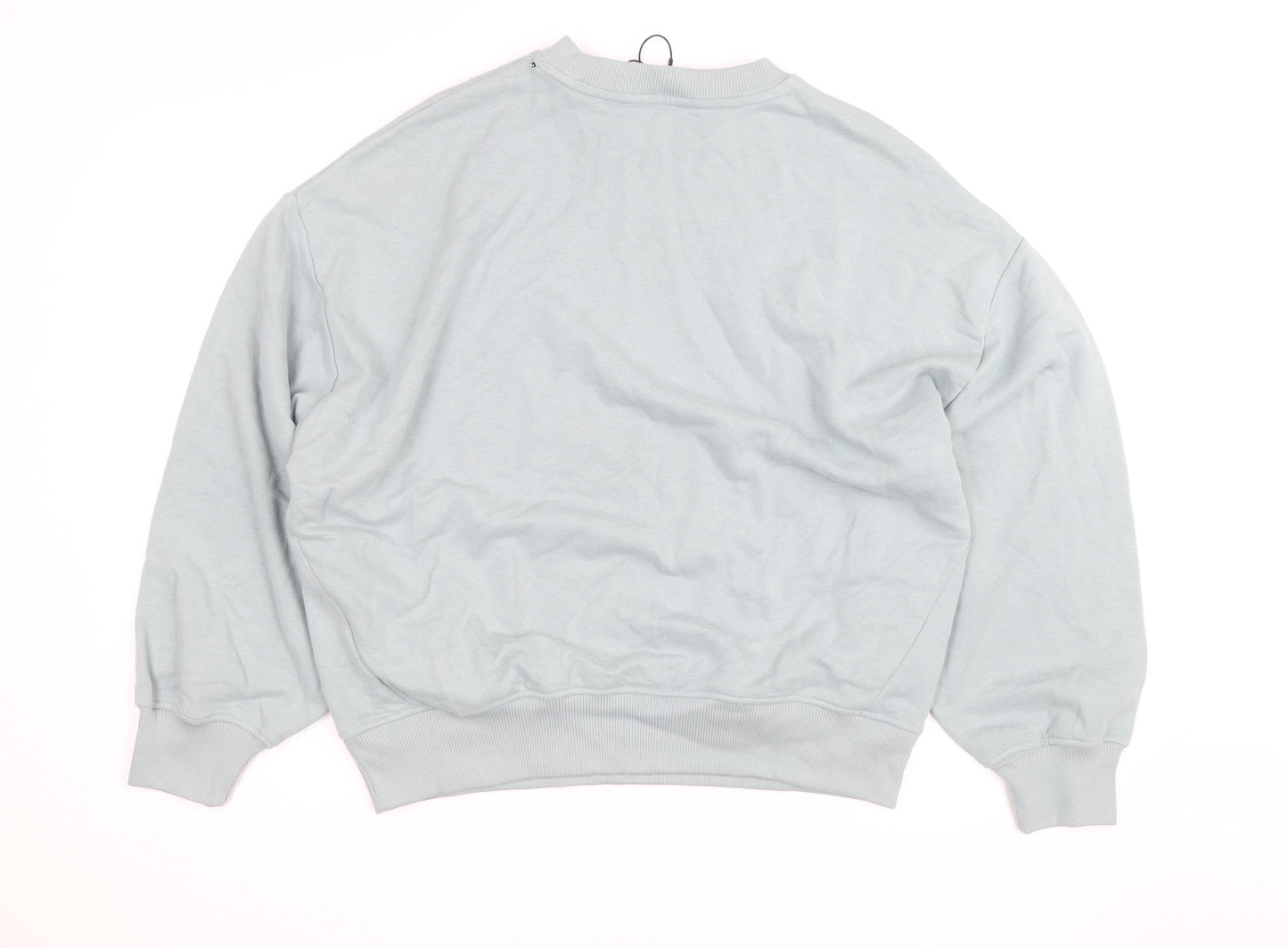 Marks and Spencer Goodmove Women Blue Cotton Crew Neck Sweatshirt Size 10