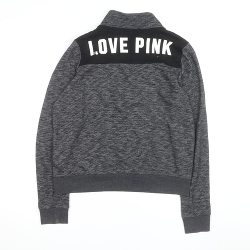 Victoria’s Secret PINK Women's Grey 1/4 Zip Pullover Sweatshirt Size L