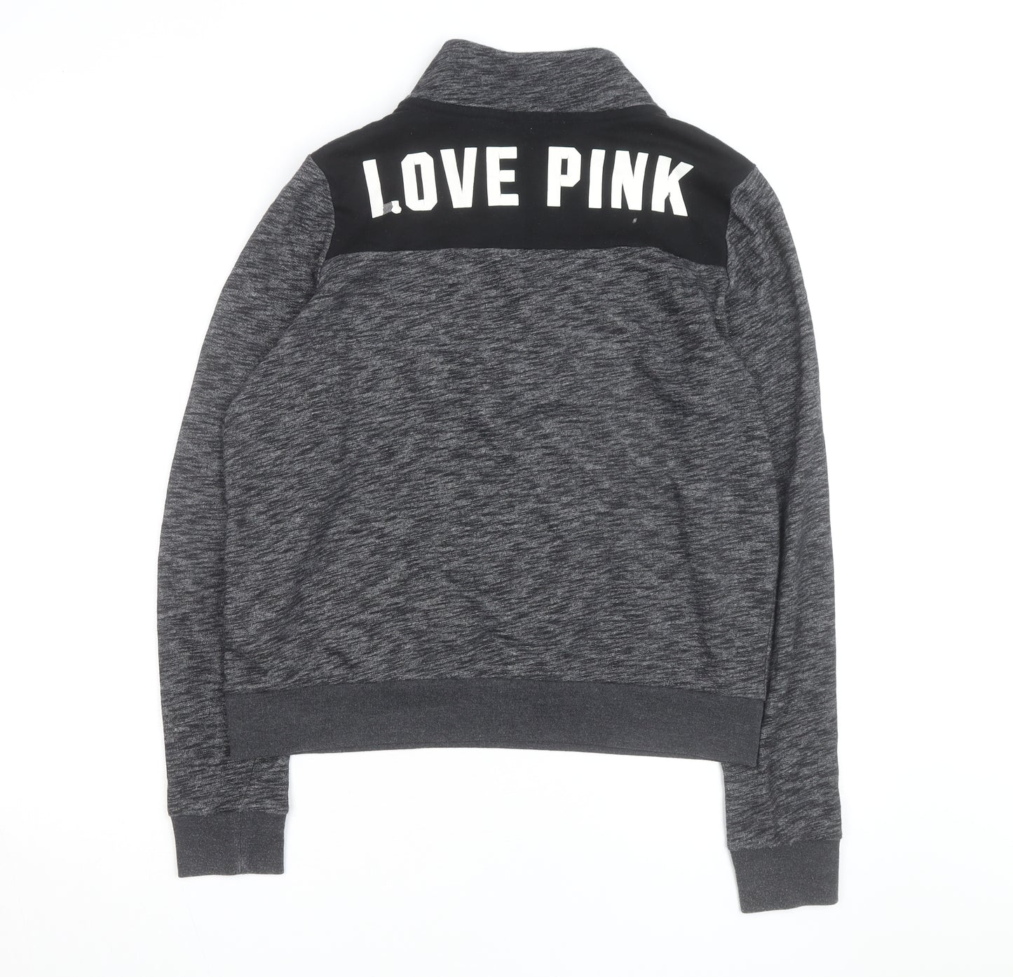 Victoria’s Secret PINK Women's Grey 1/4 Zip Pullover Sweatshirt Size L
