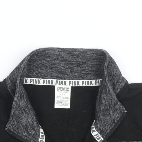 Victoria’s Secret PINK Women's Grey 1/4 Zip Pullover Sweatshirt Size L