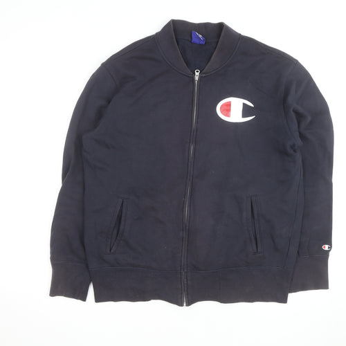 Champion Men's Black Large Full Zip Fleece Basic Activewear Jacket