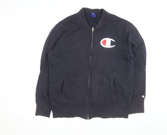 Champion Men's Black Large Full Zip Fleece Basic Activewear Jacket