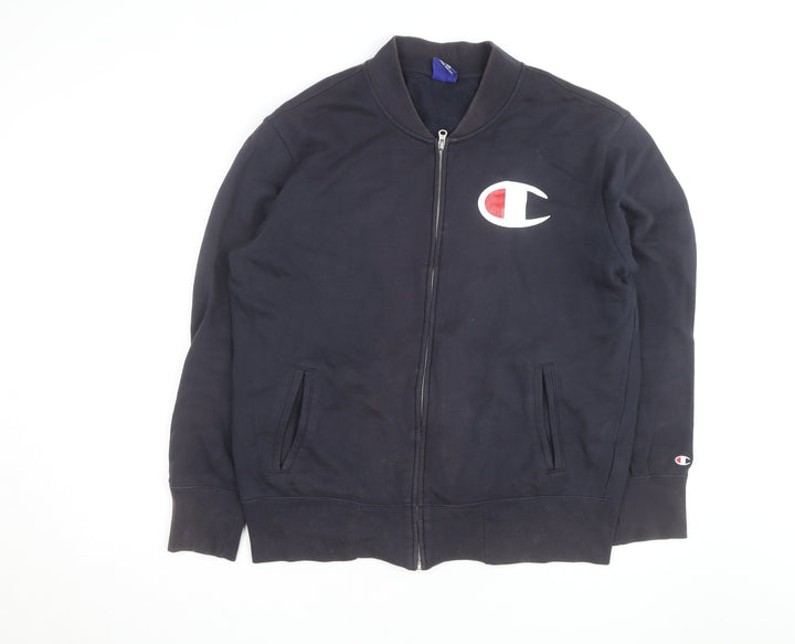 Champion Men's Black Large Full Zip Fleece Basic Activewear Jacket