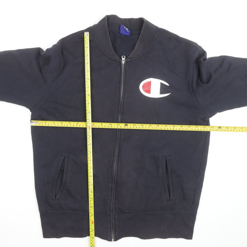 Champion Men's Black Large Full Zip Fleece Basic Activewear Jacket
