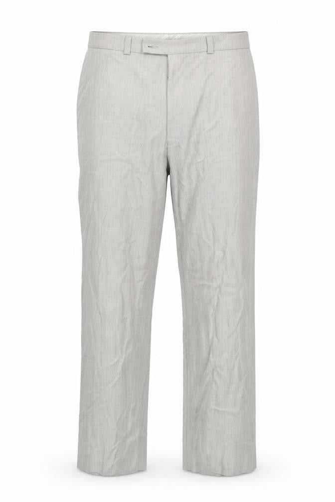 Calvin Klein Men's Beige Wool Blend Regular Fit Dress Pants 34W 32L