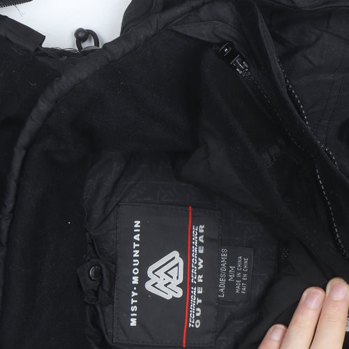 Misty Mountain Womens Black Hooded Parka Jacket Size M Waterproof Winter Coat