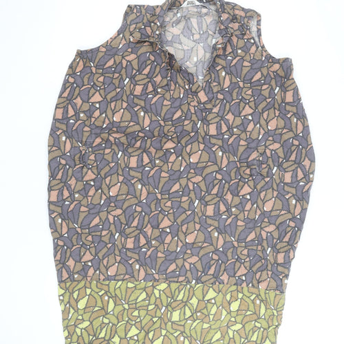 Toast Women's Multicoloured Sleeveless Cotton Tunic Blouse Size S
