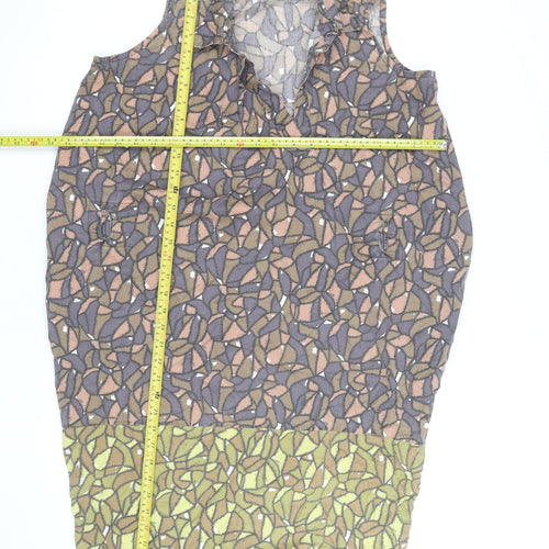 Toast Women's Multicoloured Sleeveless Cotton Tunic Blouse Size S