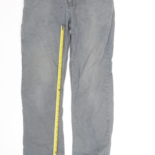 Carhartt Men's Grey Relaxed Fit Straight Leg Jeans Size 33x34