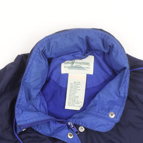 Cottage Essentials Men’s Blue XL Windbreaker Nylon Hooded Jacket