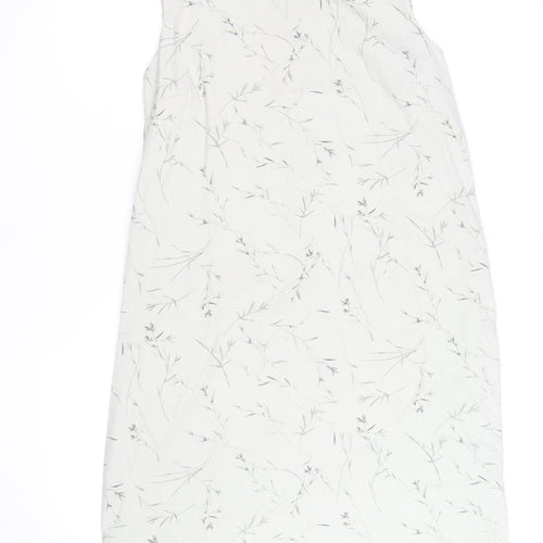Norton McNaughton Women's Ivory Floral Shift Dress Size 16