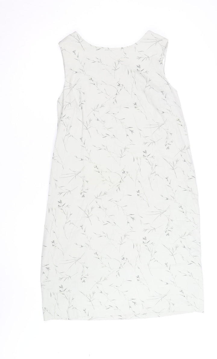 Norton McNaughton Women's Ivory Floral Shift Dress Size 16