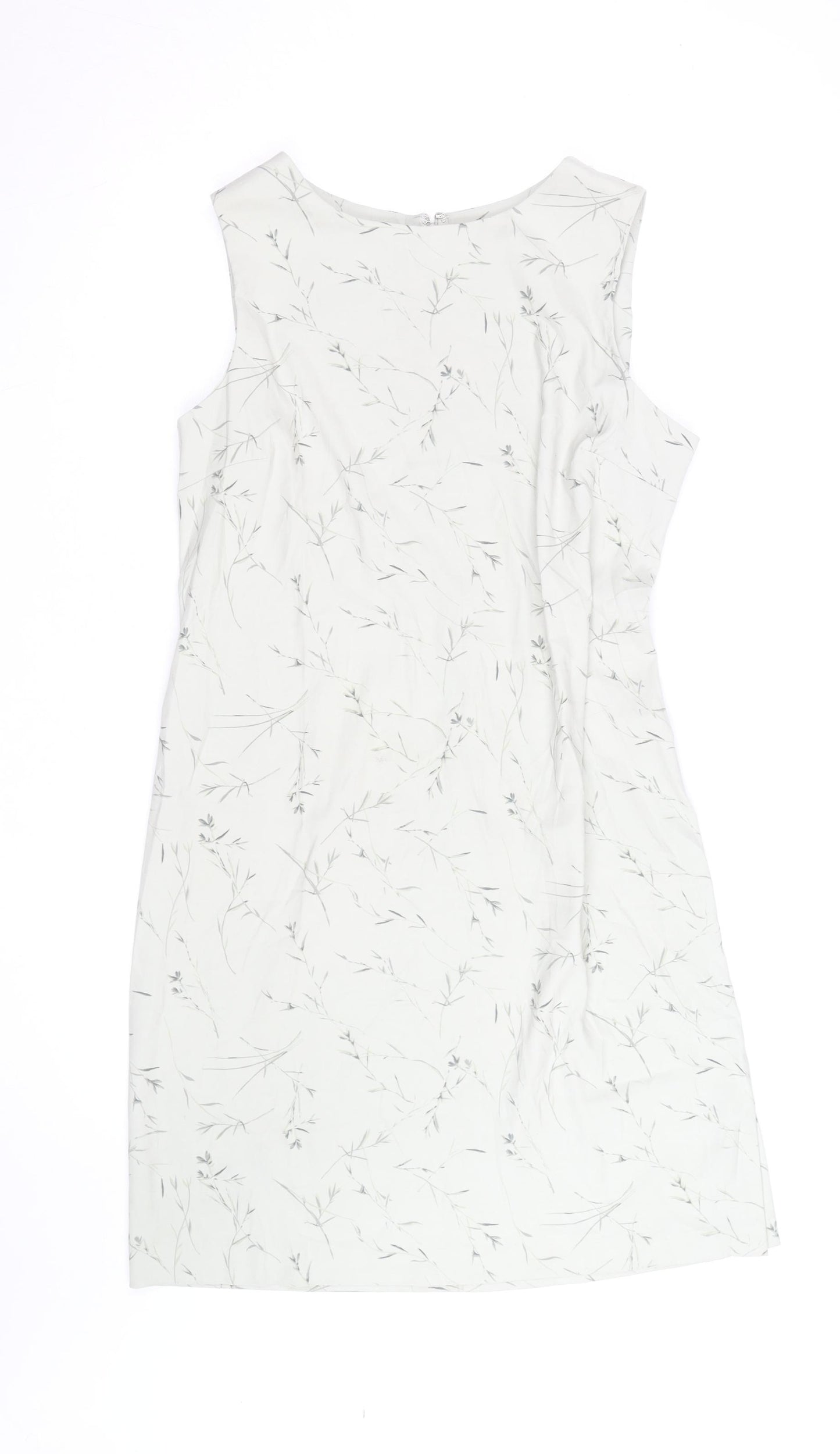 Norton McNaughton Women's Ivory Floral Shift Dress Size 16