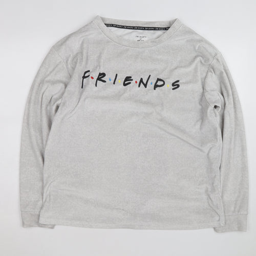 Friends Women's Grey Crew Neck Long Sleeve Pullover Jumper L